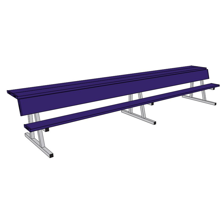 Jaypro Sports Outdoor Player Benches - Portable - Player Bench with Seat Back and Shelf - 21', Powder Coated (PBS - 10PC) - SchoolOutlet