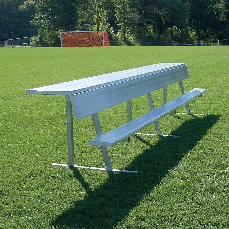 Jaypro Sports Outdoor Player Benches - Portable - Player Bench with Seat Back and Shelf - 15' (PBS - 20) - SchoolOutlet