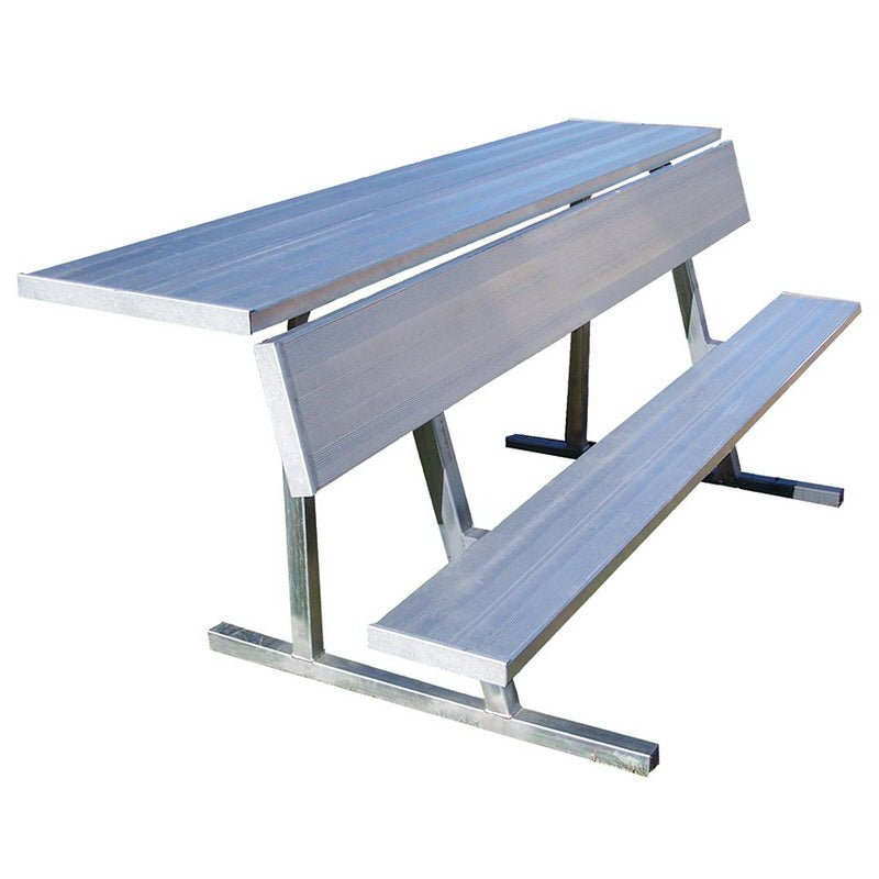 Jaypro Sports Outdoor Player Benches - Portable - Player Bench with Seat Back and Shelf - 7.5' (PBS - 80) - SchoolOutlet