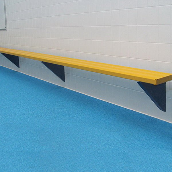 Jaypro Sports Outdoor Player Benches - Player Bench - Wall - Mounted - 21', Powder Coated (PBW - 5PC) - SchoolOutlet