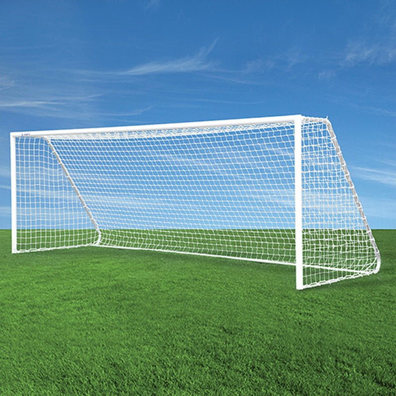 Jaypro Sports Soccer Goal - Replacement Nets, Club Soccer Nets - Square Mesh, White - 6' 6"H x 12'W x 6'D x 2'B - Set of 2 (SCN - 12) - SchoolOutlet