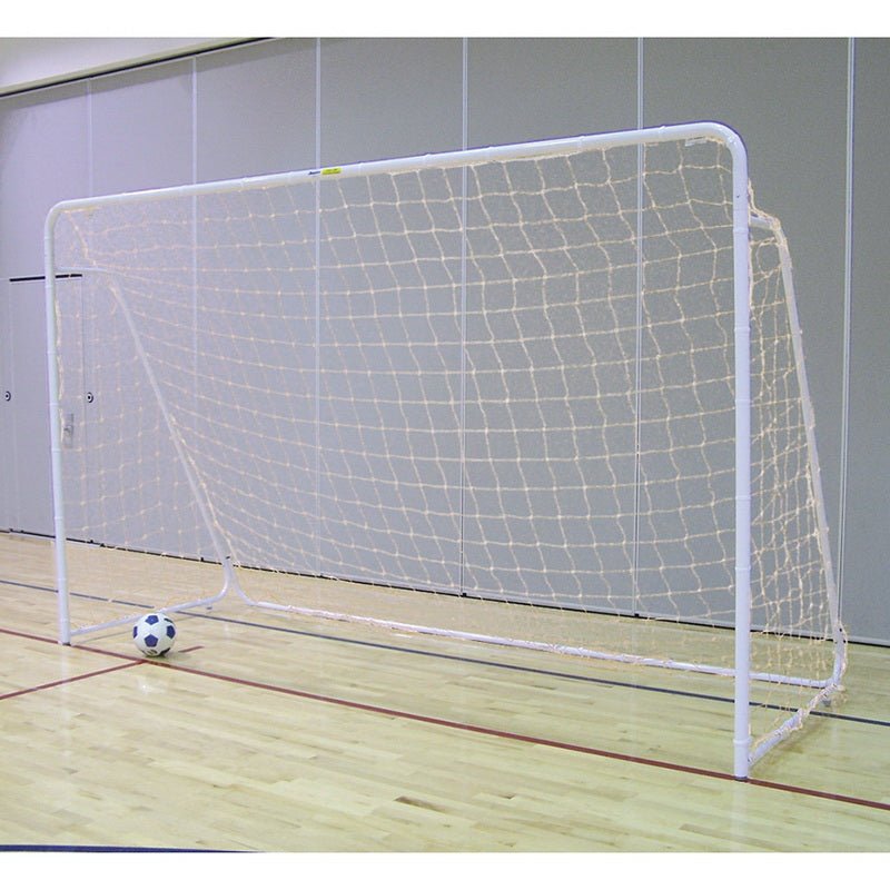 Jaypro Sports Soccer Goal - Portable - Steel Folding Soccer Goal - White - 7' H x 12' W x 4' D (SFG - 14HP) - SchoolOutlet