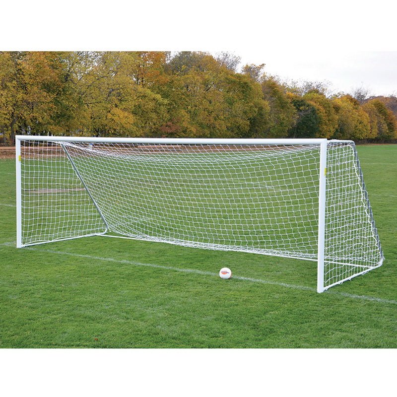 Jaypro Sports Soccer Goal - Classic Official Round Goal - 8' H x 24' W x 4' B x 10' D, NFHS, NCAA, FIFA Compliant (SGP - 400) - SchoolOutlet