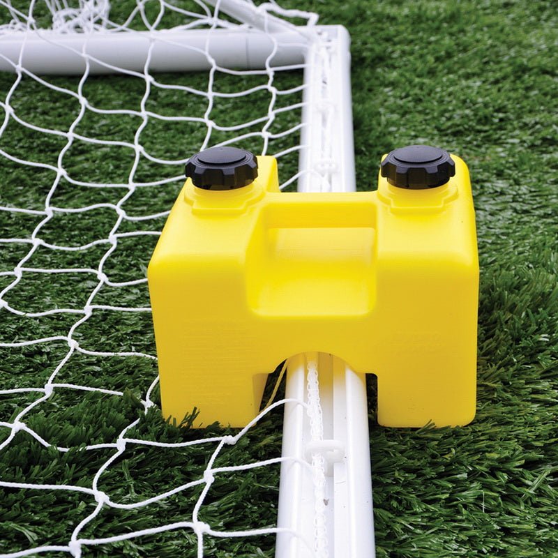 Jaypro Sports Soccer Goal - Classic Official Round Goal Deluxe Package - 8' H x 24' W x 4' B x 10' D, NFHS, NCAA, FIFA Compliant (SGP - 400PKGDX) - SchoolOutlet