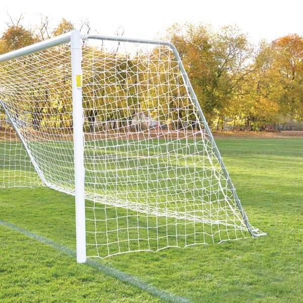 Jaypro Sports Soccer Goal - Classic Official Round Goal - Semi - Permanent with Standard Backstays - 8' H x 24' W x 4' B x 10' D - Set of - 2 (SGP - 440) - SchoolOutlet