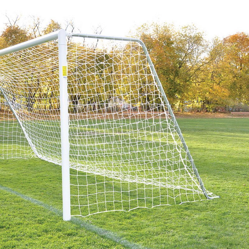 Jaypro Sports Soccer Goal - Classic Official Round Goal - Semi - Permanent with Standard Backstays - 8' H x 24' W x 4' B x 10' D - Set of - 2 (SGP - 440) - SchoolOutlet