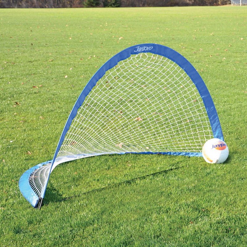 Jaypro Sports Soccer Goal - Pop - Up Trainers with Bag , Blue - 3'4" H x 6' W x 3'4" D - Set of 2 (SGPU7240B) - SchoolOutlet