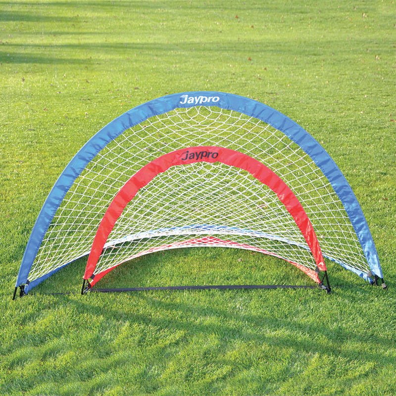 Jaypro Sports Soccer Goal - Pop - Up Trainers with Bag , Blue - 3'4" H x 6' W x 3'4" D - Set of 2 (SGPU7240B) - SchoolOutlet