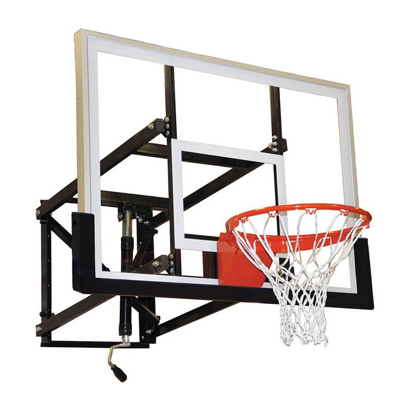 Jaypro Sports Basketball Backstop - Wall - Mounted - Shooting Station - Adjustable Height, Indoor/Outdoor - 54" W x 36" H (WM - 54) - SchoolOutlet