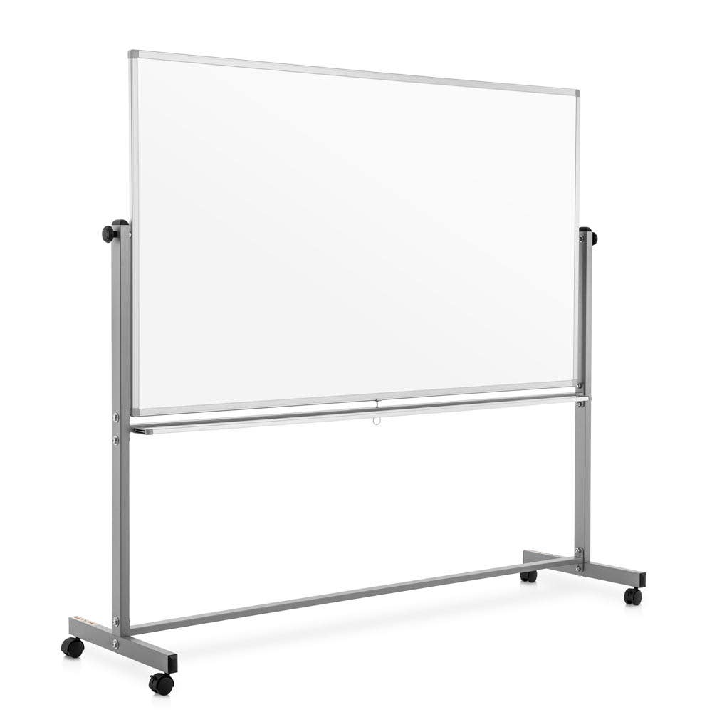 Luxor 72"W x 40"H Mobile Porcelain Board (DEMW002) - SchoolOutlet