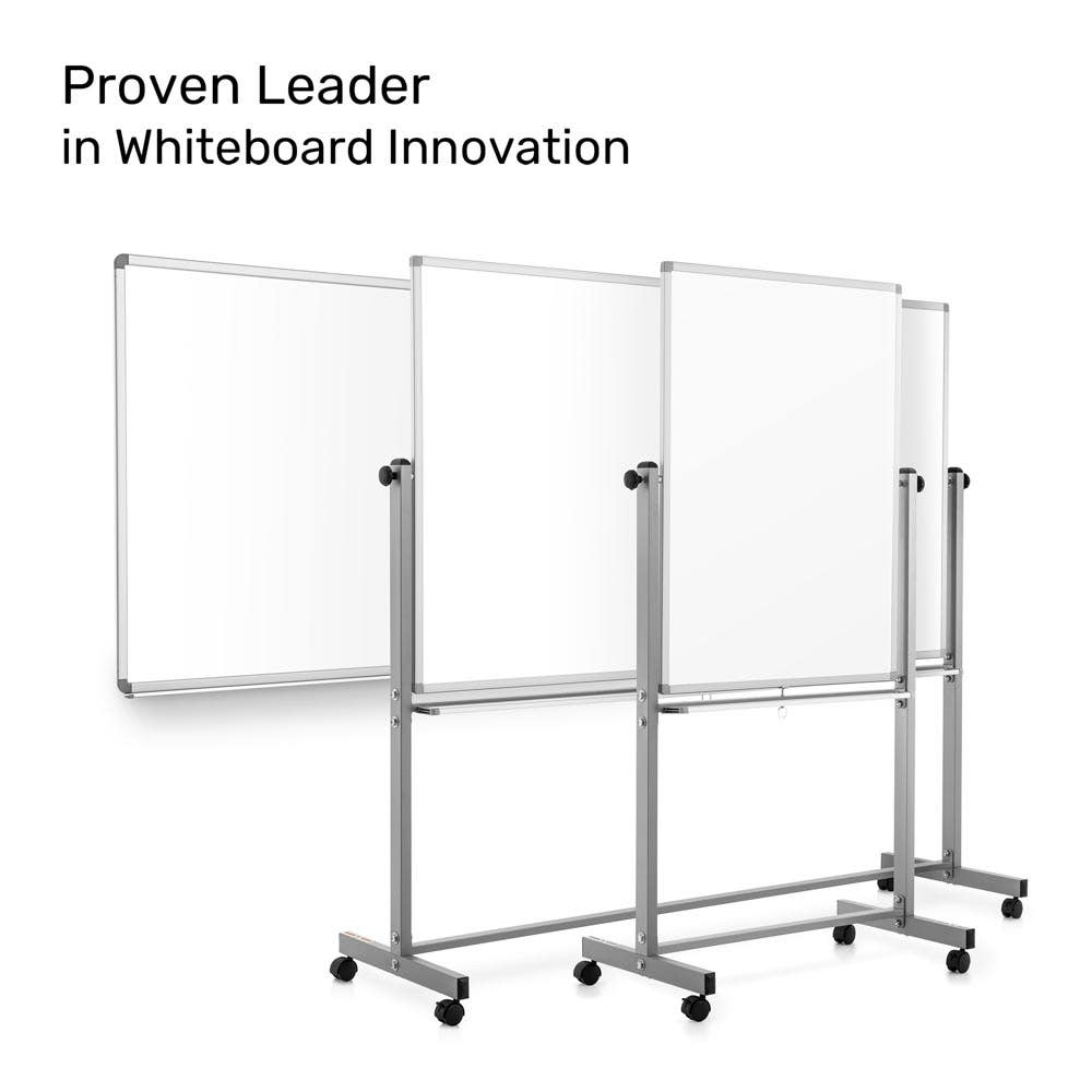 Luxor 90"W x 40"H Wallmount Porcelain Whiteboard (DEWM004) - SchoolOutlet