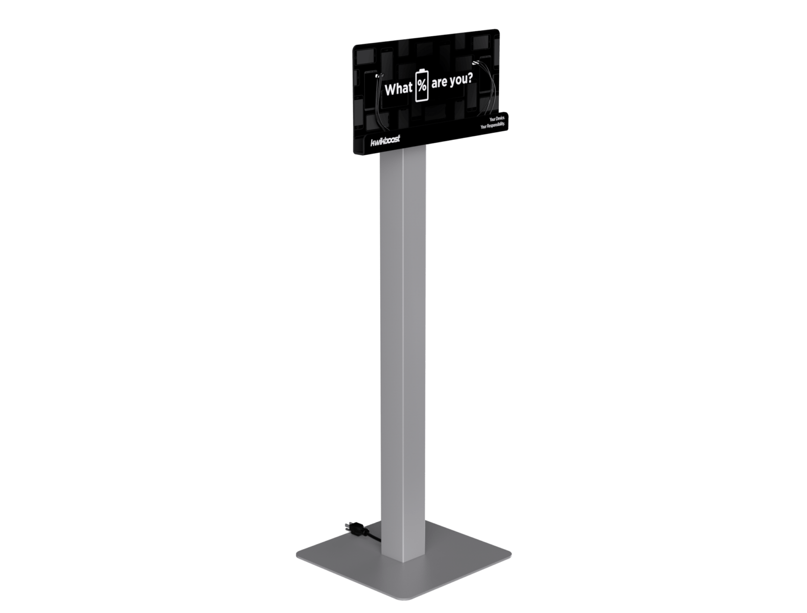 Luxor KwikBoost Floor Stand Courtesy Charging Station - Freestanding (LUX - KBSCCSFS) - SchoolOutlet