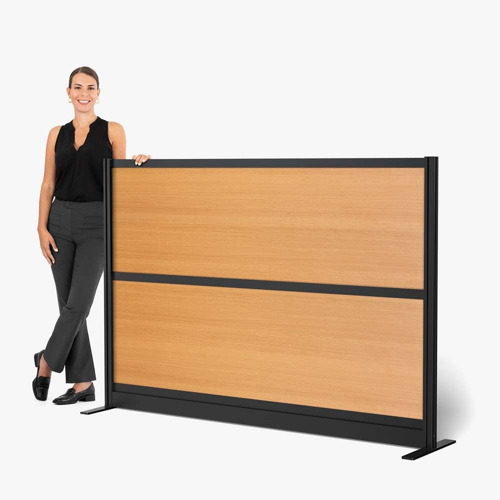 Luxor Modular Wall 70"W x 48"H - Beech Laminated with Black Frame (PPWL013) - SchoolOutlet