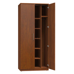 Marco Mobile Wardrobe, Doors, 1 Fixed and 5 Adjustable Shelves, Hanger Rod - 84"H x 48"W x 30"D (3335-48844)