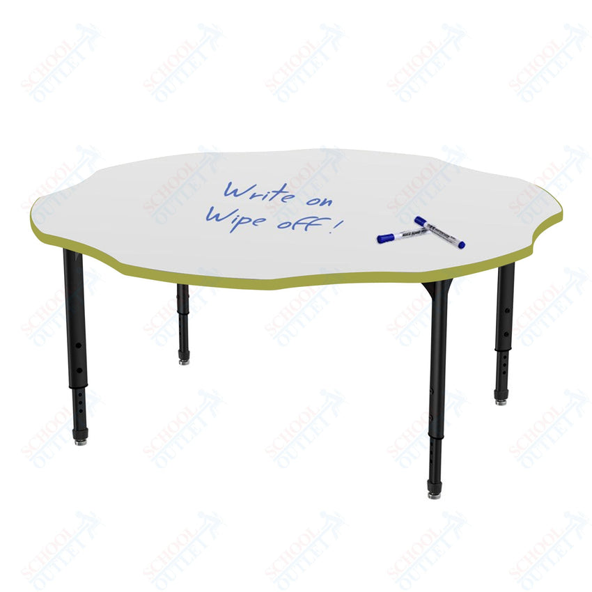 Marco Apex Series 60" Flower School Activity Table w/ Dry Erase Top Adj Height 21" - 30" (38 - 2208 - DA) - SchoolOutlet