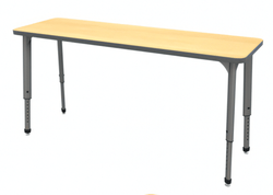 Marco Apex Series Rectangle Preschool Collaborative Desk 20" x 60" Adjustable Height 17"-24" (38-2222-MB)