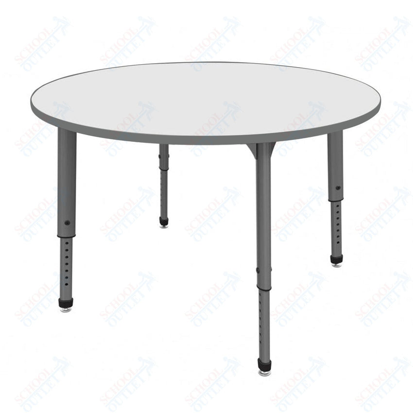 Marco Apex Series 36" Round School Activity Table w/ Dry Erase Top Adj Height 21" - 30" (38 - 2244 - DA) - SchoolOutlet