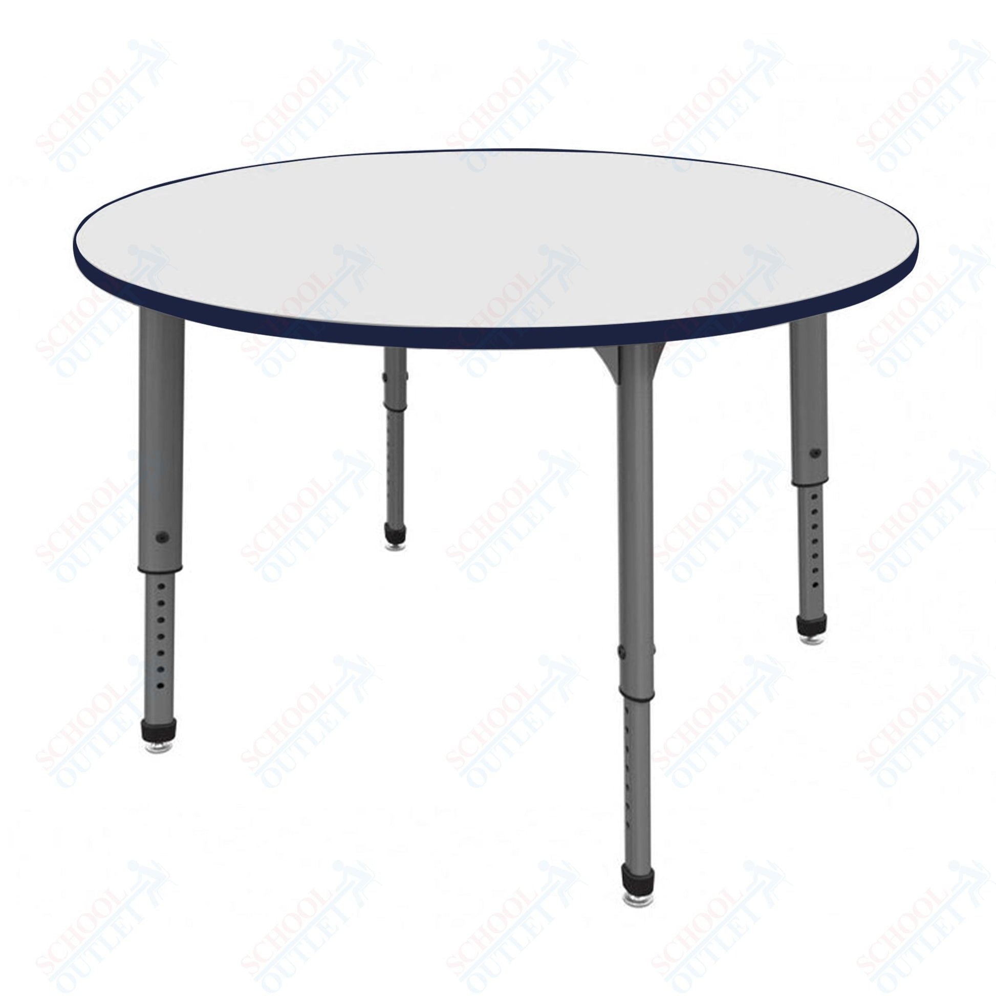 Marco Apex Series 36" Round School Activity Table w/ Dry Erase Top Adj Height 21" - 30" (38 - 2244 - DA) - SchoolOutlet