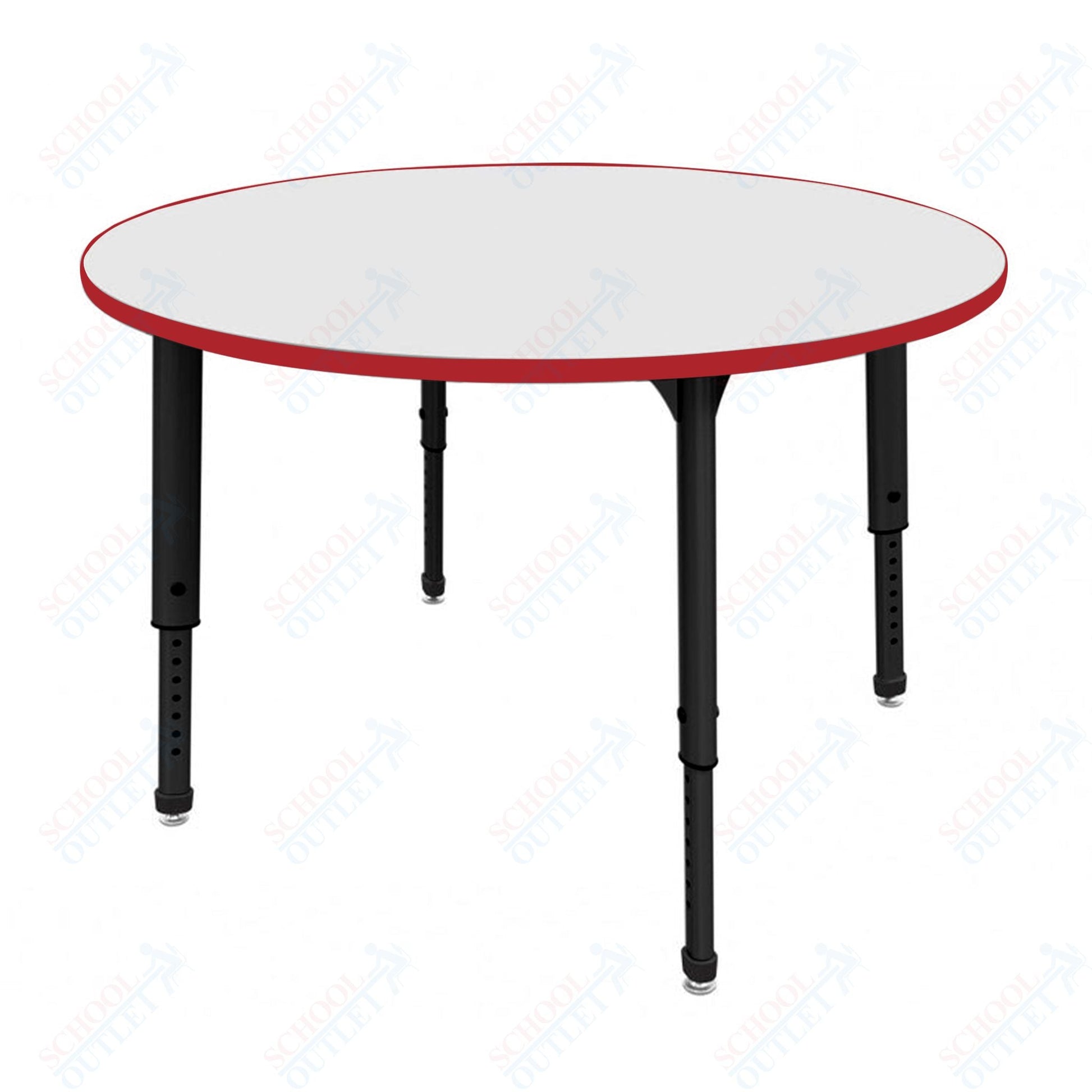 Marco Apex Series 36" Round School Activity Table w/ Dry Erase Top Adj Height 21" - 30" (38 - 2244 - DA) - SchoolOutlet