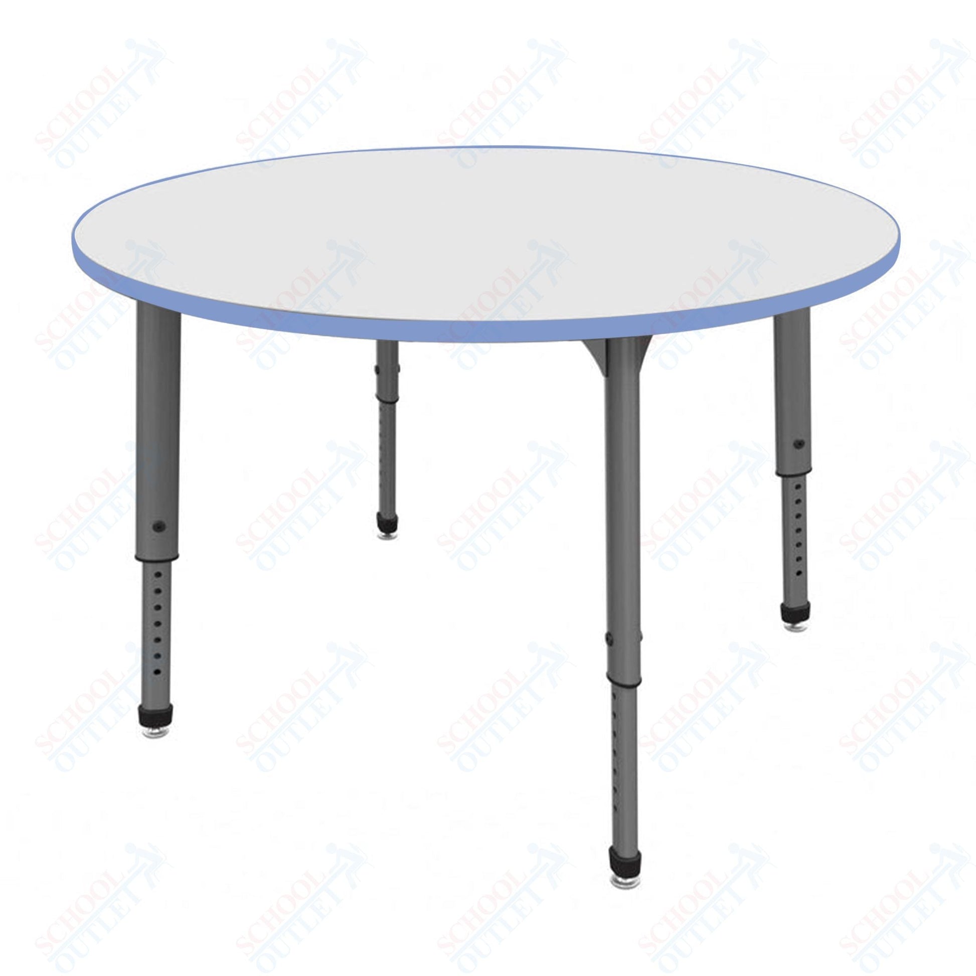 Marco Apex Series 36" Round School Activity Table w/ Dry Erase Top Adj Height 21" - 30" (38 - 2244 - DA) - SchoolOutlet