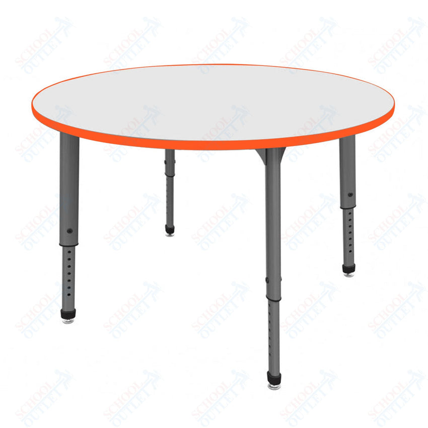 Marco Apex Series 36" Round School Activity Table w/ Dry Erase Top Adj Height 21" - 30" (38 - 2244 - DA) - SchoolOutlet