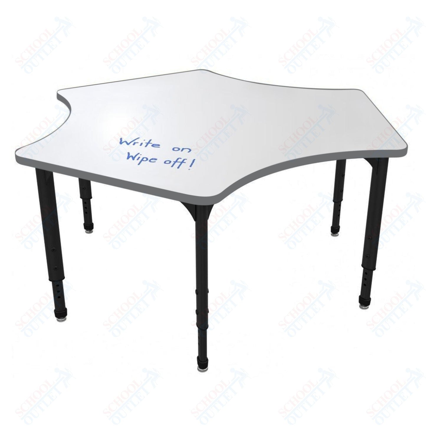 Marco Apex Series Delta School Activity Table w/ Dry Erase Top 60" x 60" Adj Height 21" - 30" (38 - 2251 - DA) - SchoolOutlet