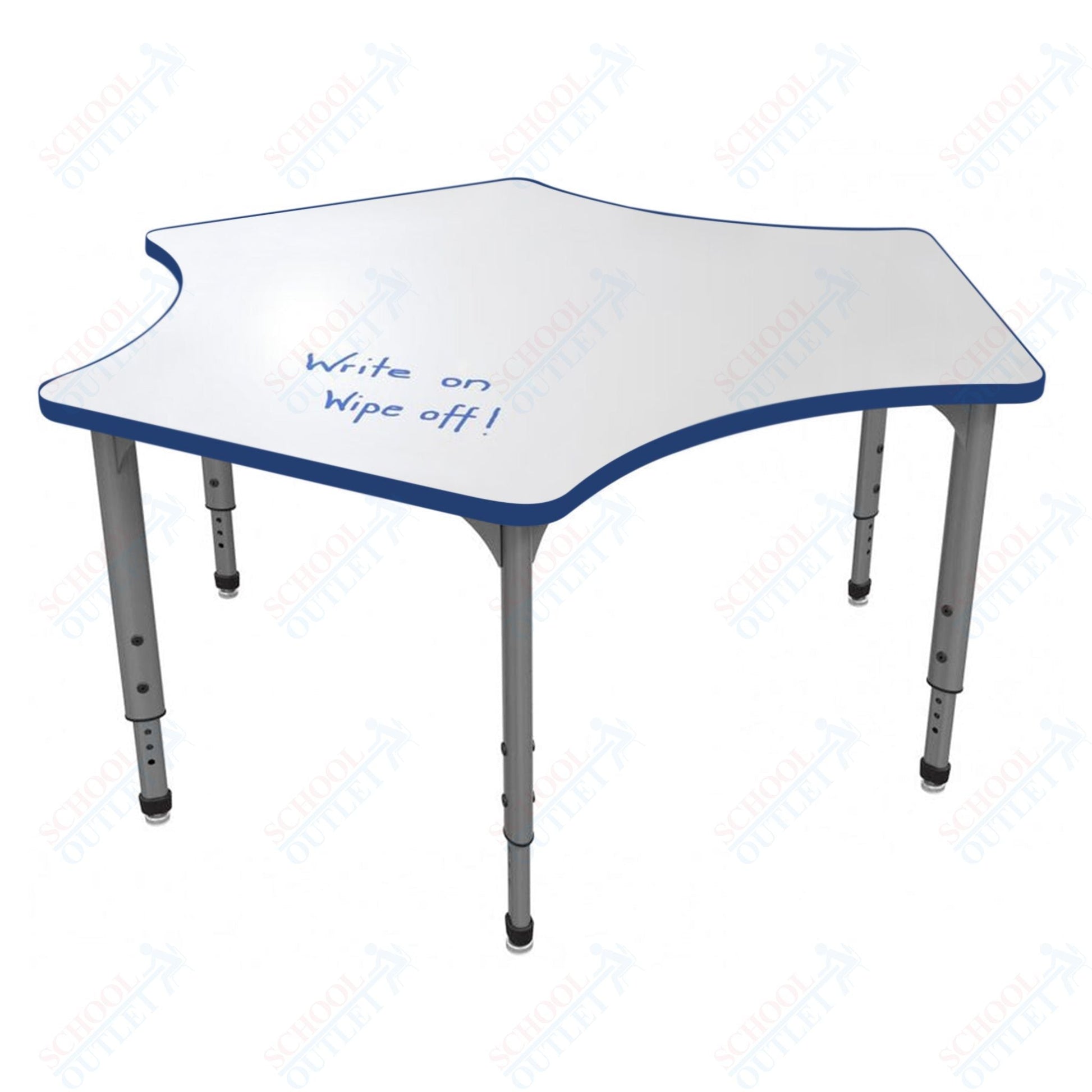 Marco Apex Series Delta School Activity Table w/ Dry Erase Top 60" x 60" Adj Height 21" - 30" (38 - 2251 - DA) - SchoolOutlet