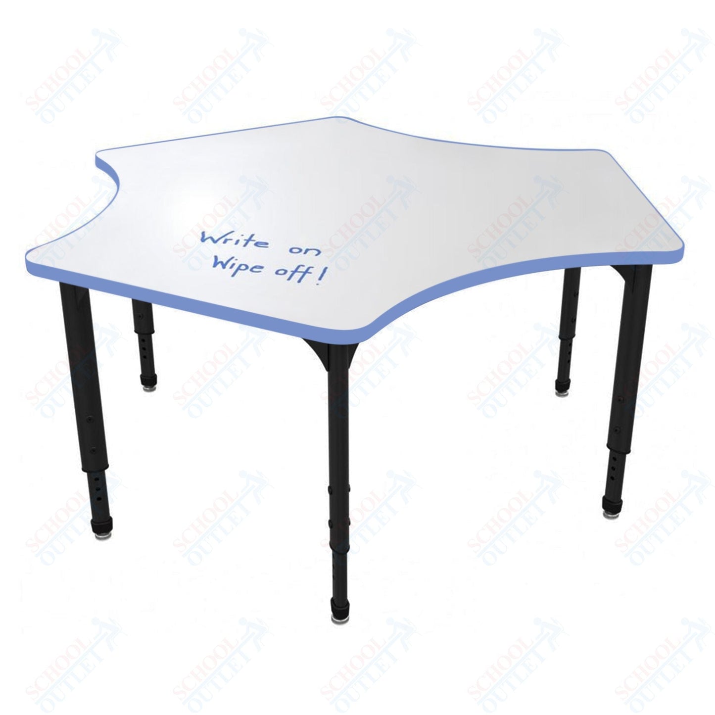 Marco Apex Series Delta School Activity Table w/ Dry Erase Top 60" x 60" Adj Height 21" - 30" (38 - 2251 - DA) - SchoolOutlet