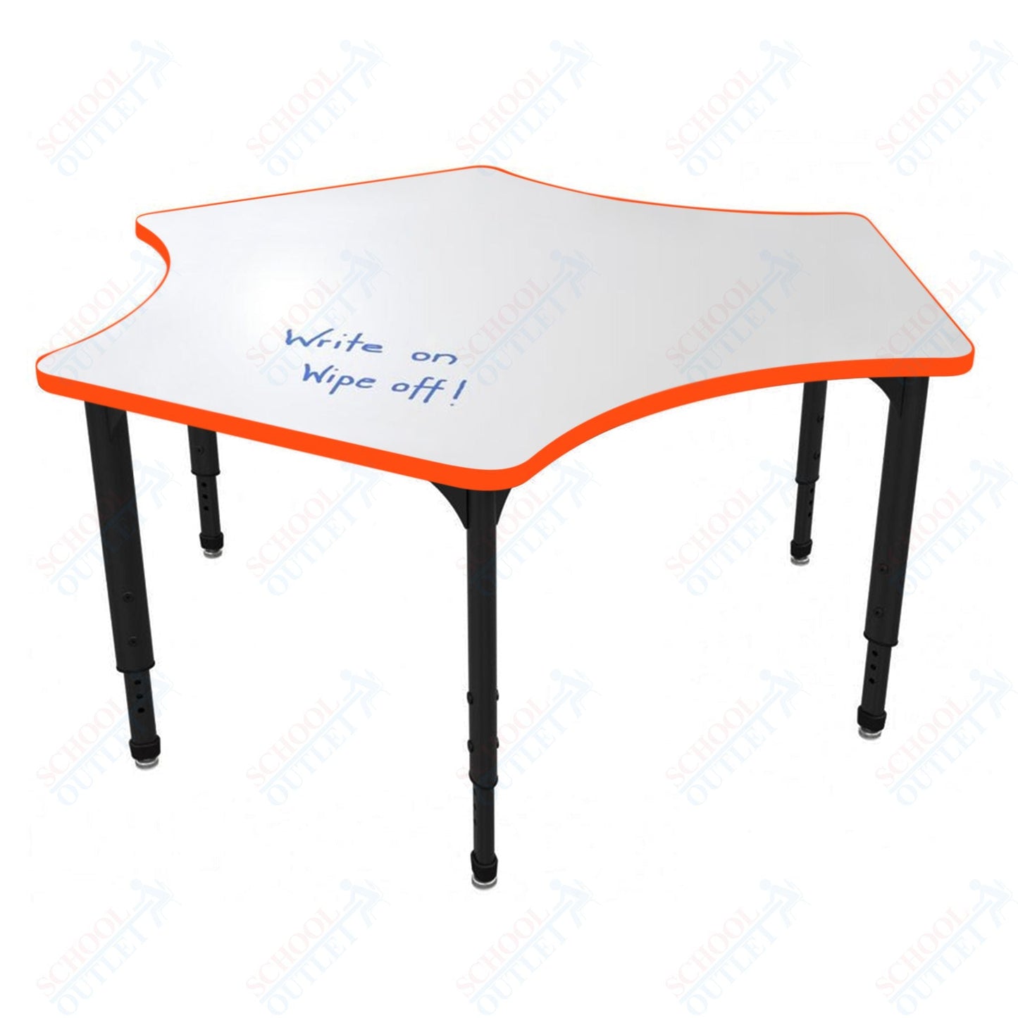 Marco Apex Series Delta School Activity Table w/ Dry Erase Top 60" x 60" Adj Height 21" - 30" (38 - 2251 - DA) - SchoolOutlet