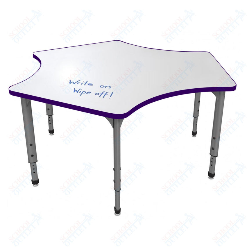 Marco Apex Series Delta School Activity Table w/ Dry Erase Top 60" x 60" Adj Height 21" - 30" (38 - 2251 - DA) - SchoolOutlet