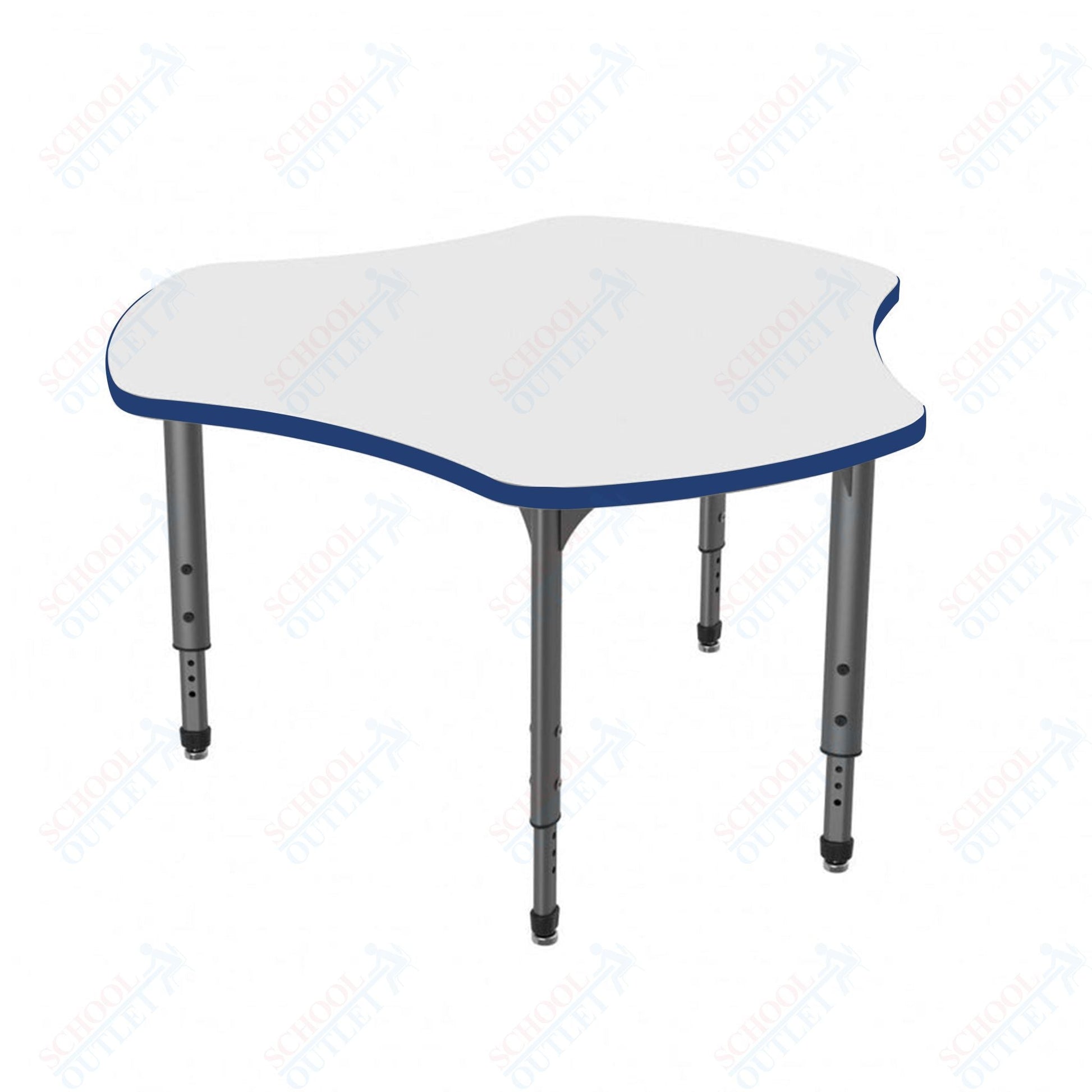 Marco Apex Series 48" Triad School Activity Table w/ Dry Erase Top Adj Height 21" - 30" (38 - 2264 - DA) - SchoolOutlet