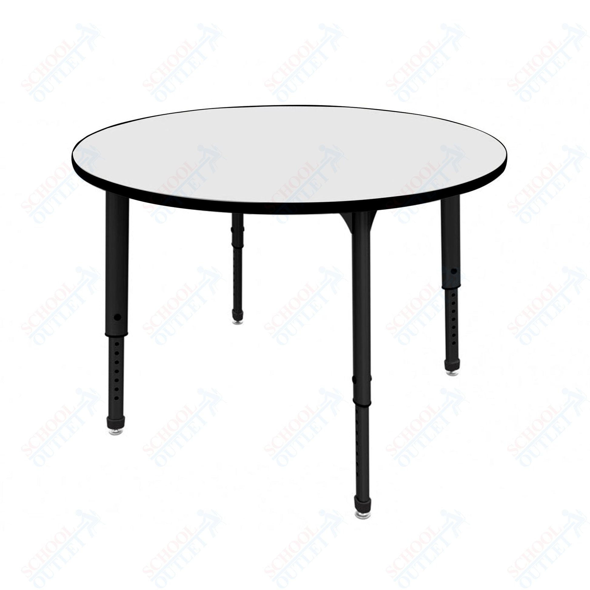 Marco Apex Series 48" Round School Activity Table w/ Dry Erase Top Adj Height 21" - 30" (38 - 2266 - DA) - SchoolOutlet