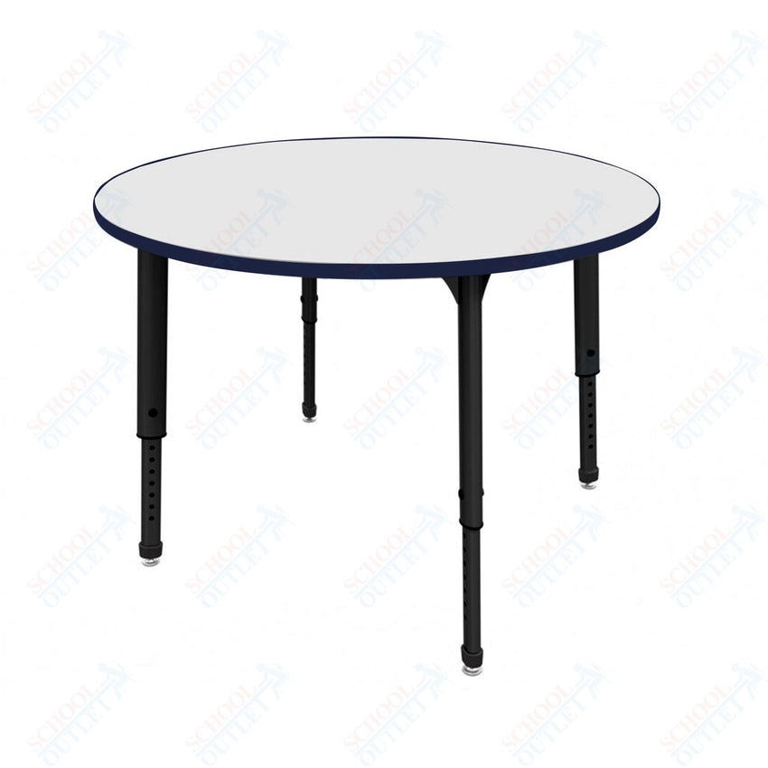 Marco Apex Series 48" Round School Activity Table w/ Dry Erase Top Adj Height 21" - 30" (38 - 2266 - DA) - SchoolOutlet