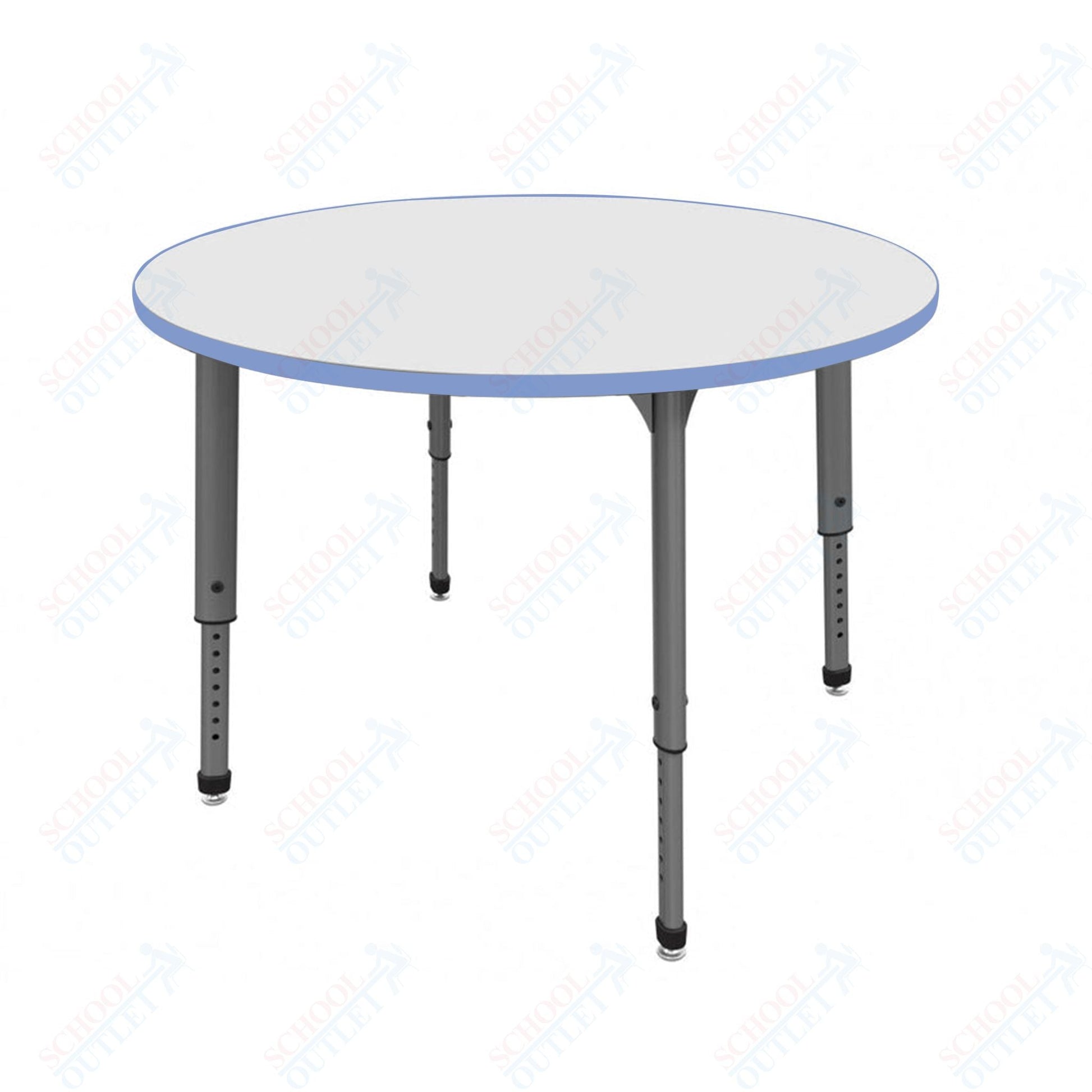 Marco Apex Series 48" Round School Activity Table w/ Dry Erase Top Adj Height 21" - 30" (38 - 2266 - DA) - SchoolOutlet