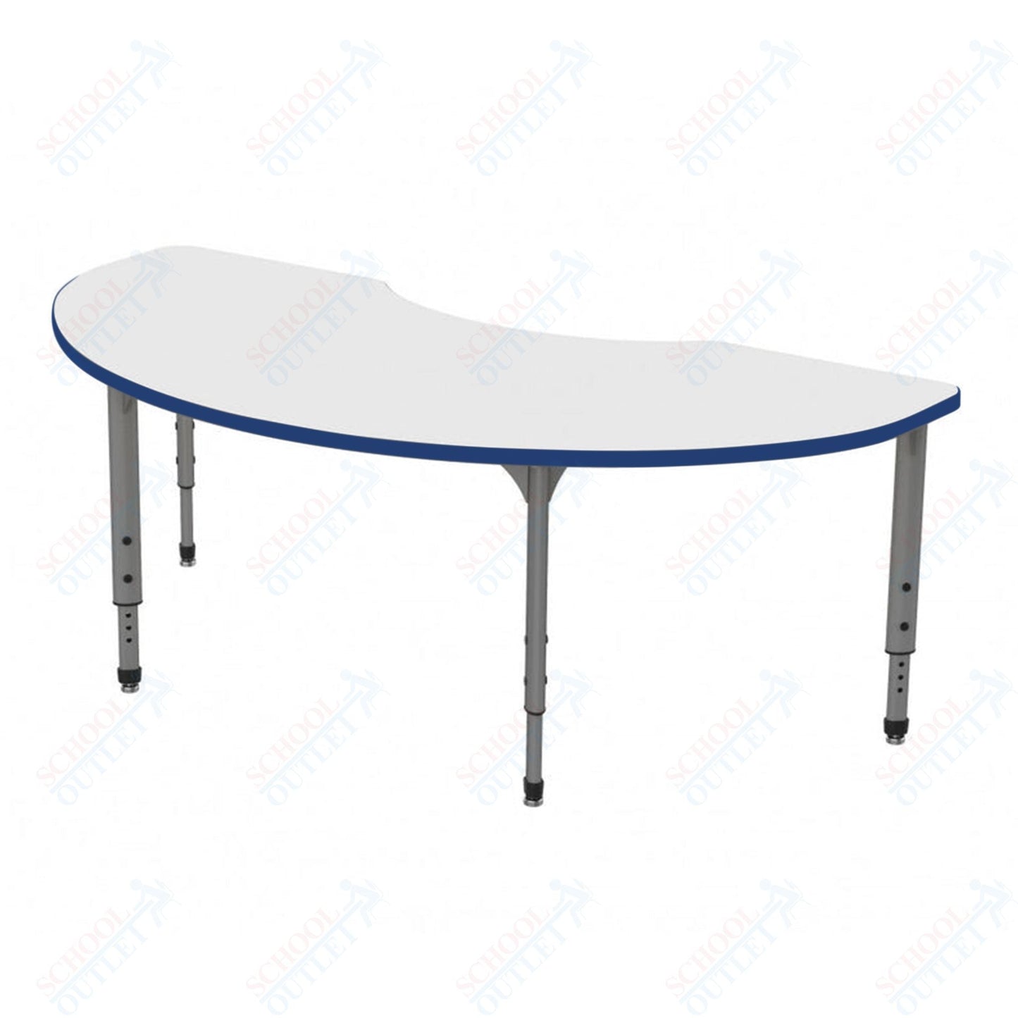 Marco Apex Series Kidney School Activity Table w/ Dry Erase Top 48" x 72" Adj Height 21" - 30" (38 - 2268 - DA) - SchoolOutlet