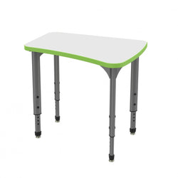 Marco Apex Series Flare Student Desk w/ Dry Erase HPL Top 30" x 24" Adjustable Height 21"-30" (38-2274-DA)