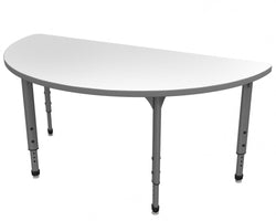 Marco Apex Series 60" Half Round School Activity Table w/ Dry Erase Top Adj Height 21"-30" (38-2278-DA)