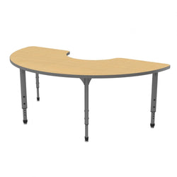 Marco Apex Series Half Moon School Activity Table 36" x 72" Adjustable Height 21"-30" (38-2279-MA)