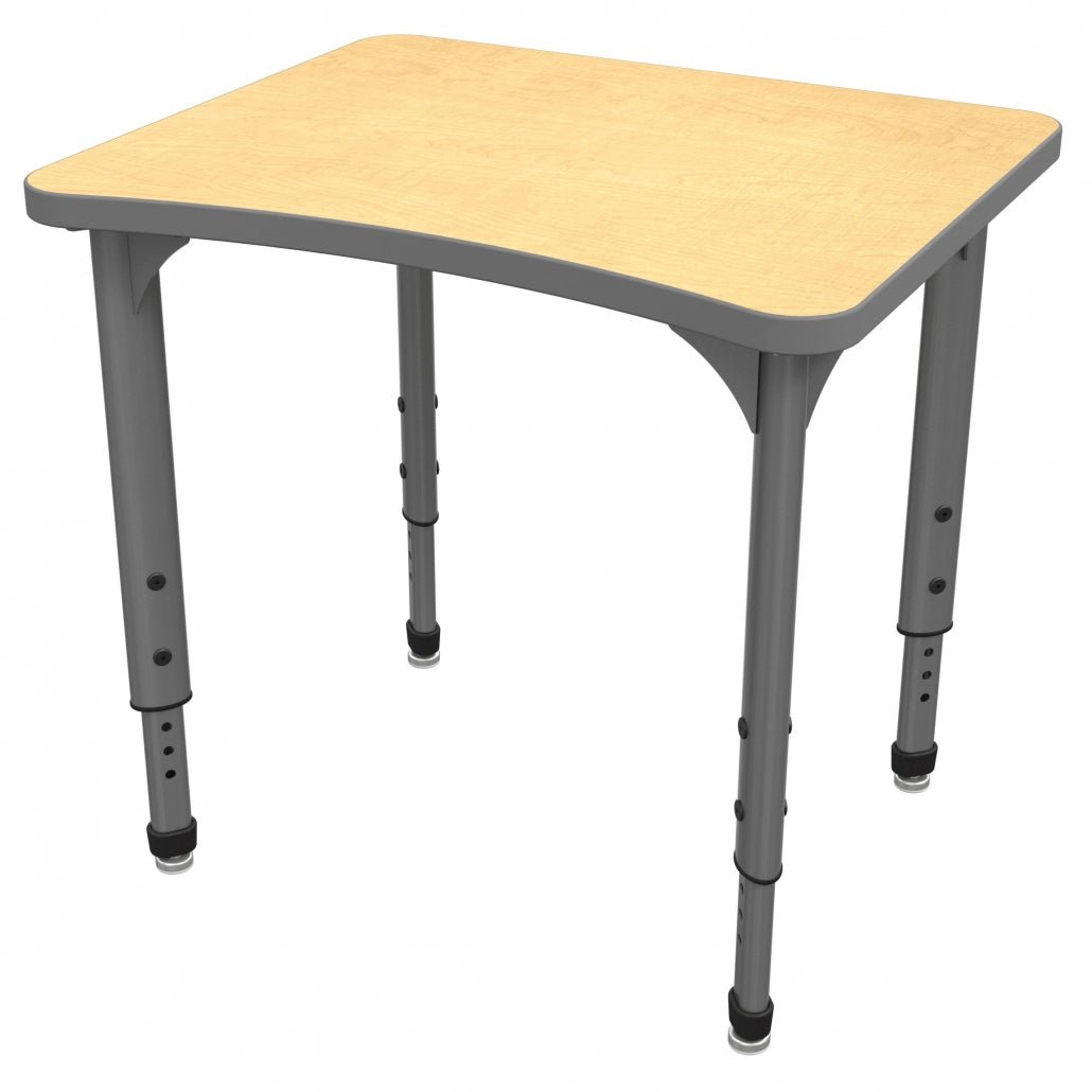 Marco Apex Series Curve Collaborative Student Desk 24" x 28" Adjustable Height 21" - 30" (38 - 2291 - MA) - SchoolOutlet