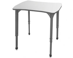 Marco Apex Series Contour Collaborative Student Desk w/ Dry Erase HPL Top 24" x 28" Adjustable Height 21"-30" (38-2310-DA)