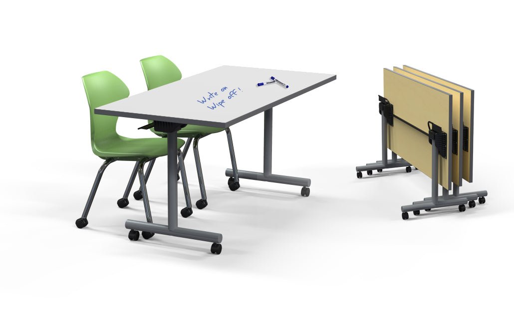 Marco Flip and Nest Training Table w/ Dry Erase Top 30"D x 72"W x 29"H Rectangle (42380429 - D) - SchoolOutlet