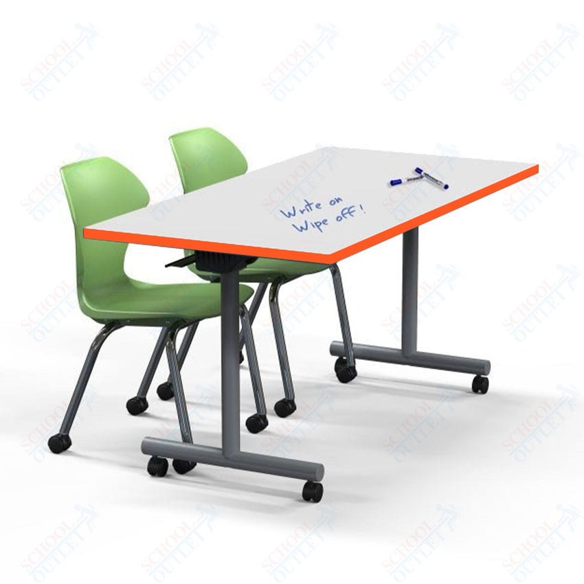 Marco Flip and Nest Training Table w/ Dry Erase Top 30"D x 72"W x 29"H Rectangle (42380429 - D) - SchoolOutlet