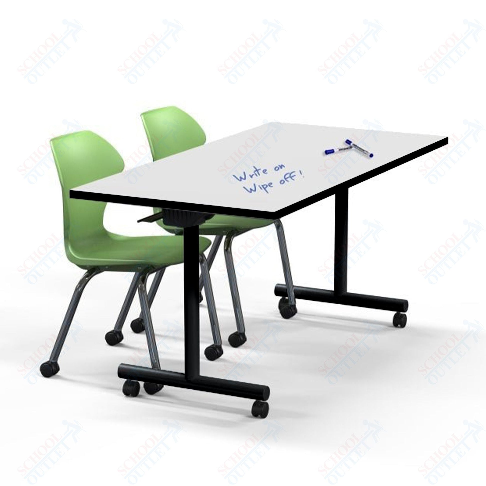 Marco Flip and Nest Training Table w/ Dry Erase Top 36"D x 72"W x 29"H Rectangle (42480429 - D) - SchoolOutlet