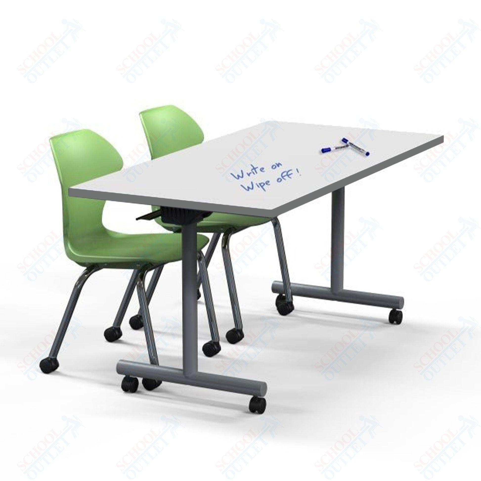 Marco Flip and Nest Training Table w/ Dry Erase Top 36"D x 72"W x 29"H Rectangle (42480429 - D) - SchoolOutlet