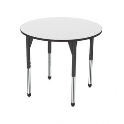 Marco Premier Series 60" Round Stand-Up Table w/ Dry Erase Top Adj Height 32"-42" (43-2207-DA)