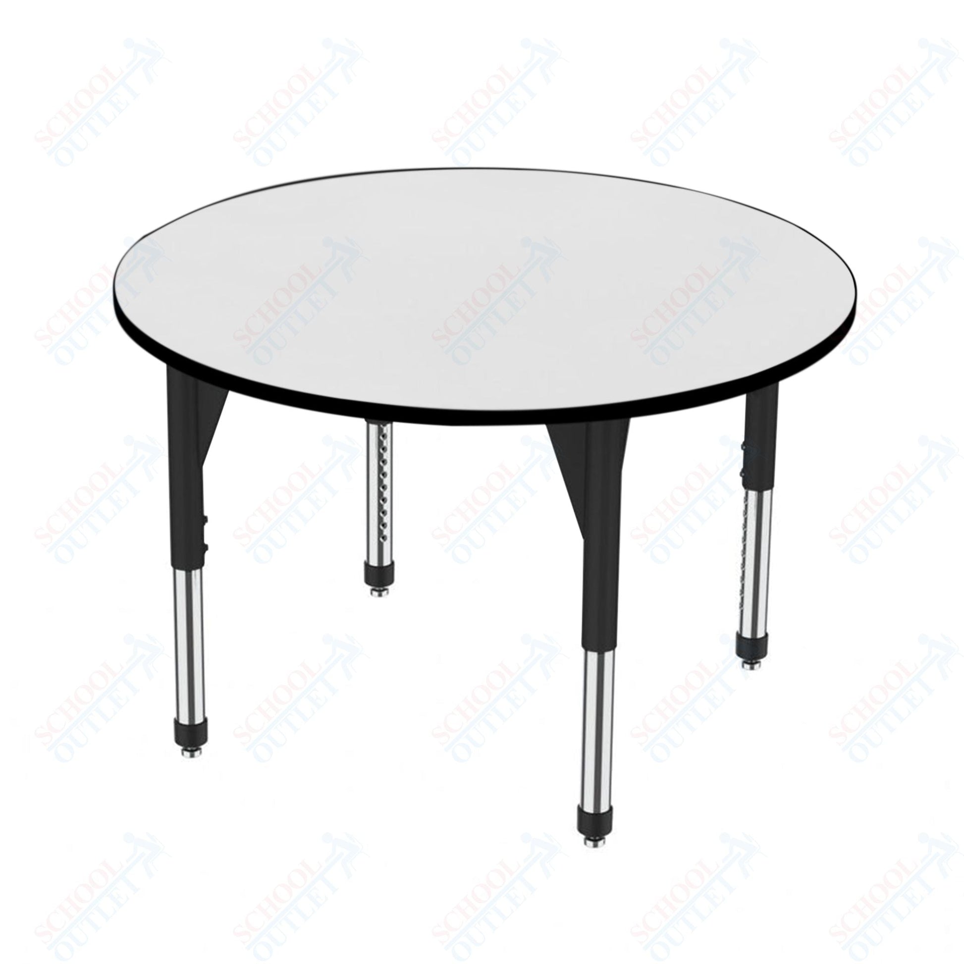 Marco Premier Series 60" Round Activity Table w/ Dry Erase Top Adj Height 21" - 31" (43 - 2207 - DB) - SchoolOutlet