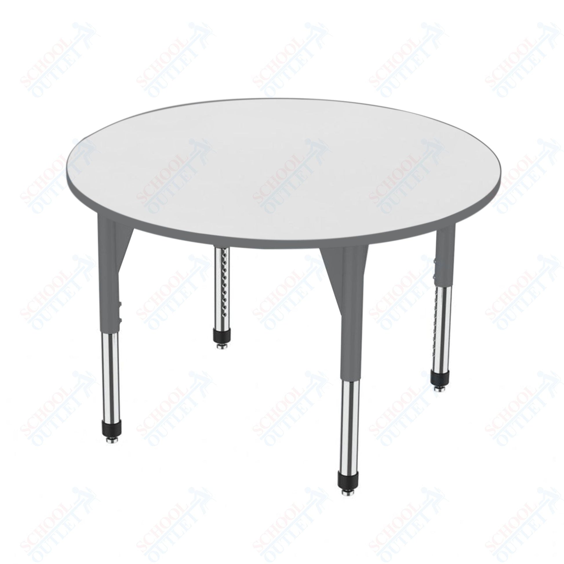 Marco Premier Series 60" Round Activity Table w/ Dry Erase Top Adj Height 21" - 31" (43 - 2207 - DB) - SchoolOutlet