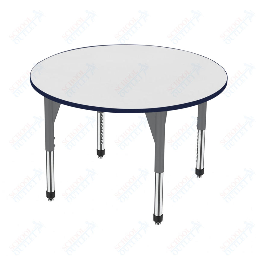 Marco Premier Series 60" Round Activity Table w/ Dry Erase Top Adj Height 21" - 31" (43 - 2207 - DB) - SchoolOutlet