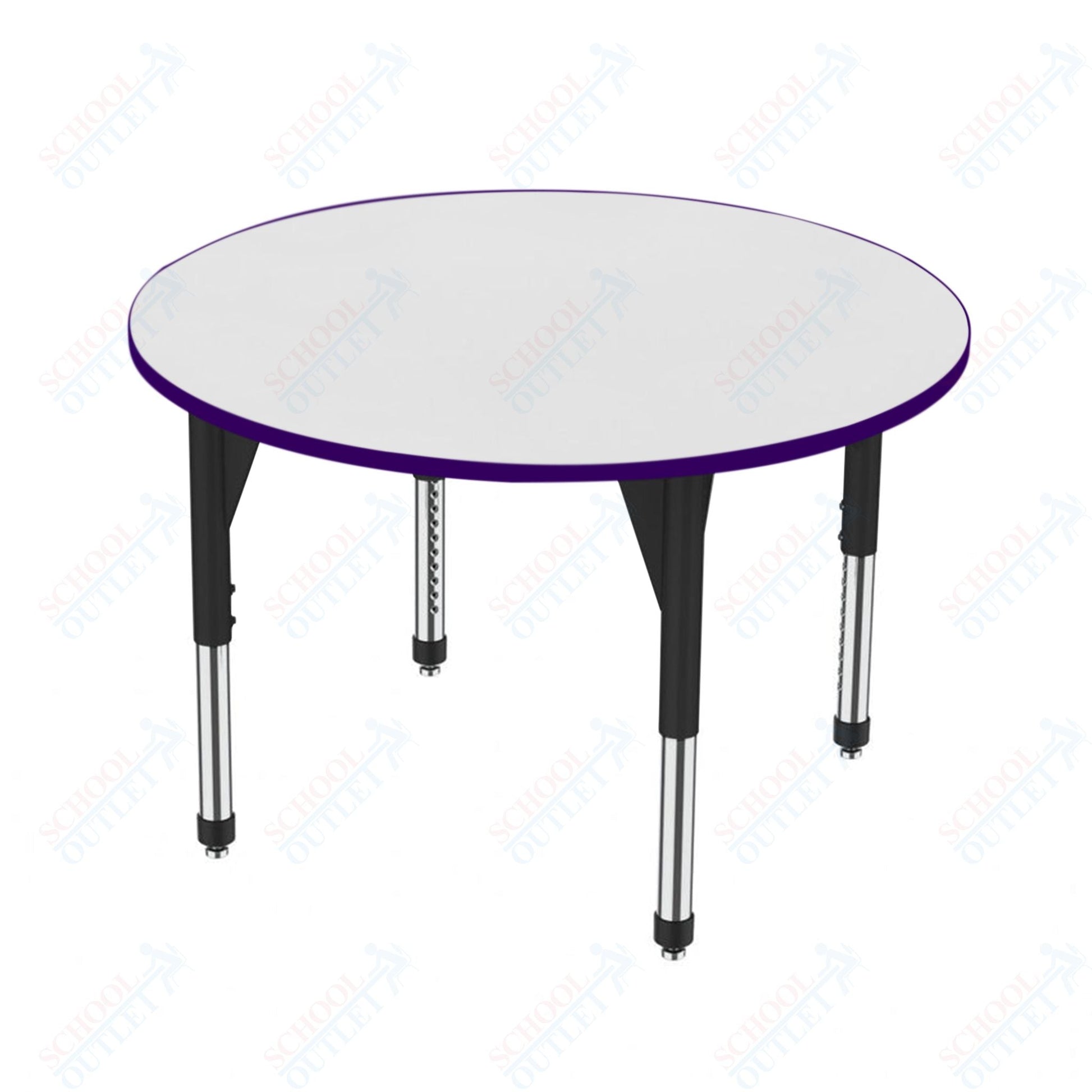 Marco Premier Series 60" Round Activity Table w/ Dry Erase Top Adj Height 21" - 31" (43 - 2207 - DB) - SchoolOutlet