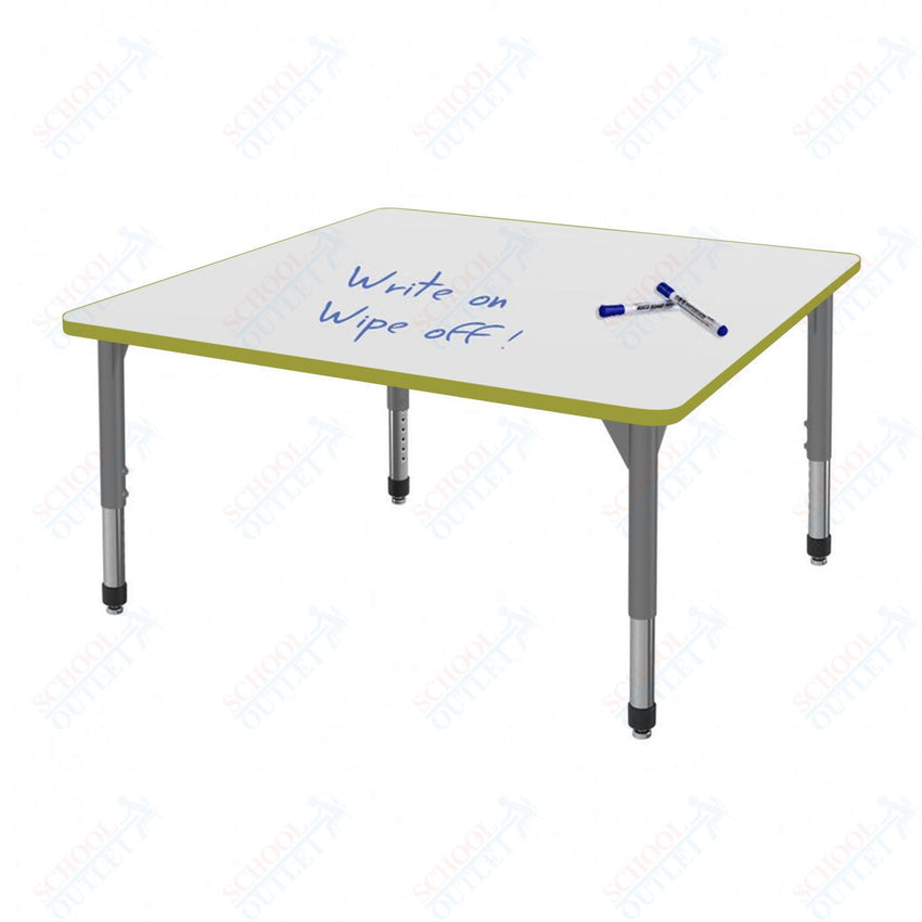 Marco Premier Series 48" Square Stand - Up Table w/ Dry Erase Top Adj Height 32" - 42" (43 - 2216 - DA) - SchoolOutlet